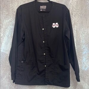 WonderWink Black Women's Snap-Front Jacket